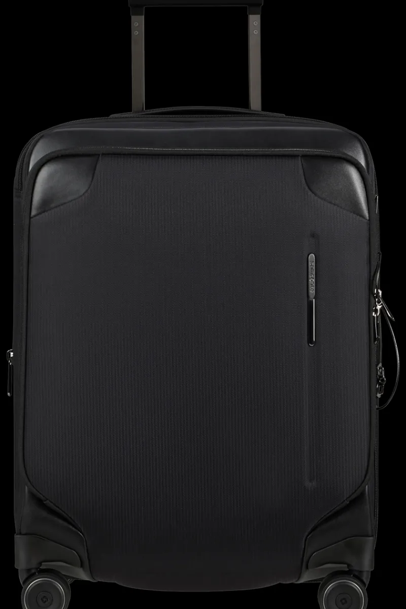 Samsonite Spinner (4 Wheel) | Eco Friendly Luggage-SPLENDIX Spinner (4 wheels) 55cm - Black