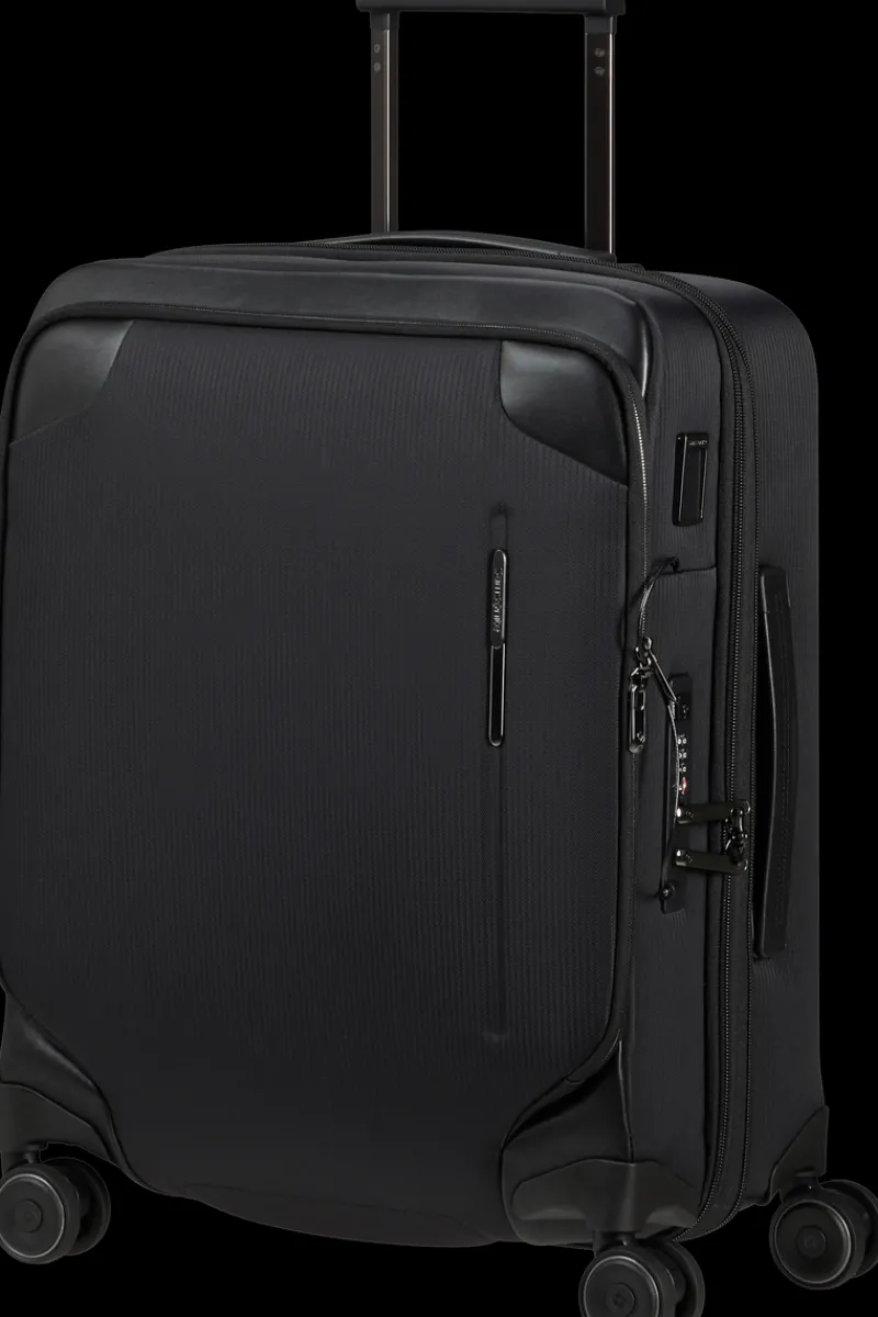 Samsonite Spinner (4 Wheel) | Eco Friendly Luggage-SPLENDIX Spinner (4 wheels) 55cm - Black