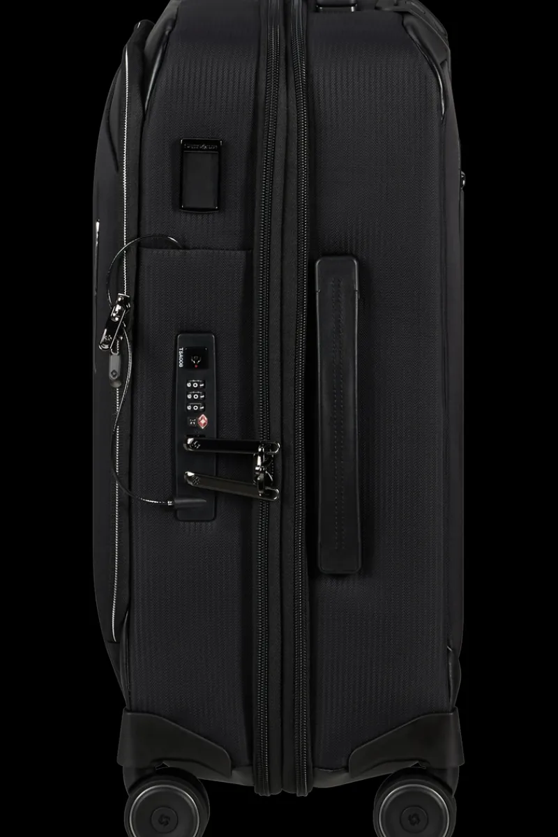 Samsonite Spinner (4 Wheel) | Eco Friendly Luggage-SPLENDIX Spinner (4 wheels) 55cm - Black