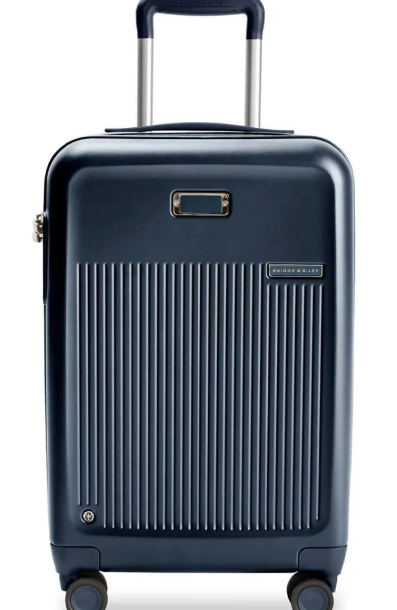Briggs & Riley Spinner (4 Wheel) | Hardside Luggage-Sympatico Essential 56cm Carry-On Expandable Spinner - Navy