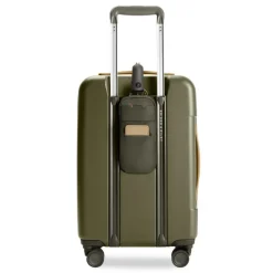 Briggs & Riley Spinner (4 Wheel) | Hardside Luggage-Sympatico Essential 56cm Carry-On Expandable Spinner - Olive