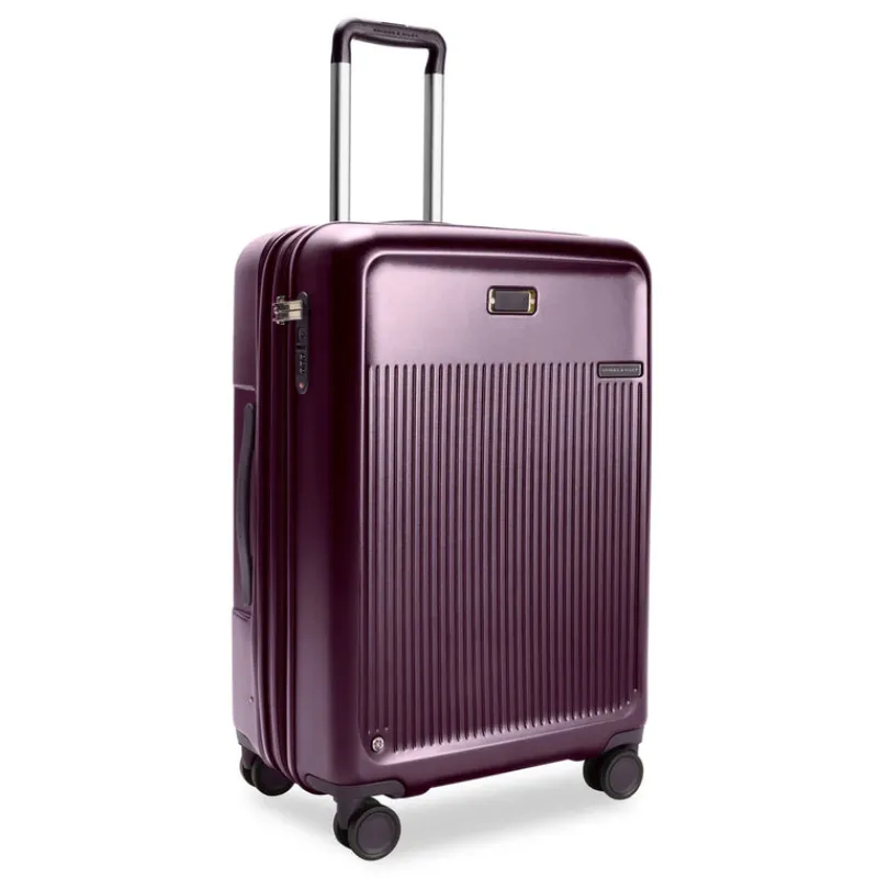 Briggs & Riley Hardside Luggage | Spinner (4 Wheel)-Sympatico Medium Expandable Spinner - Plum
