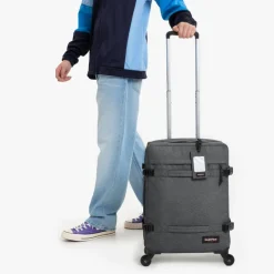 Eastpak Upright (2 Wheel) | Cabin Luggage-TRANSIT'R 4 Small Trolley - Black Denim (grey)