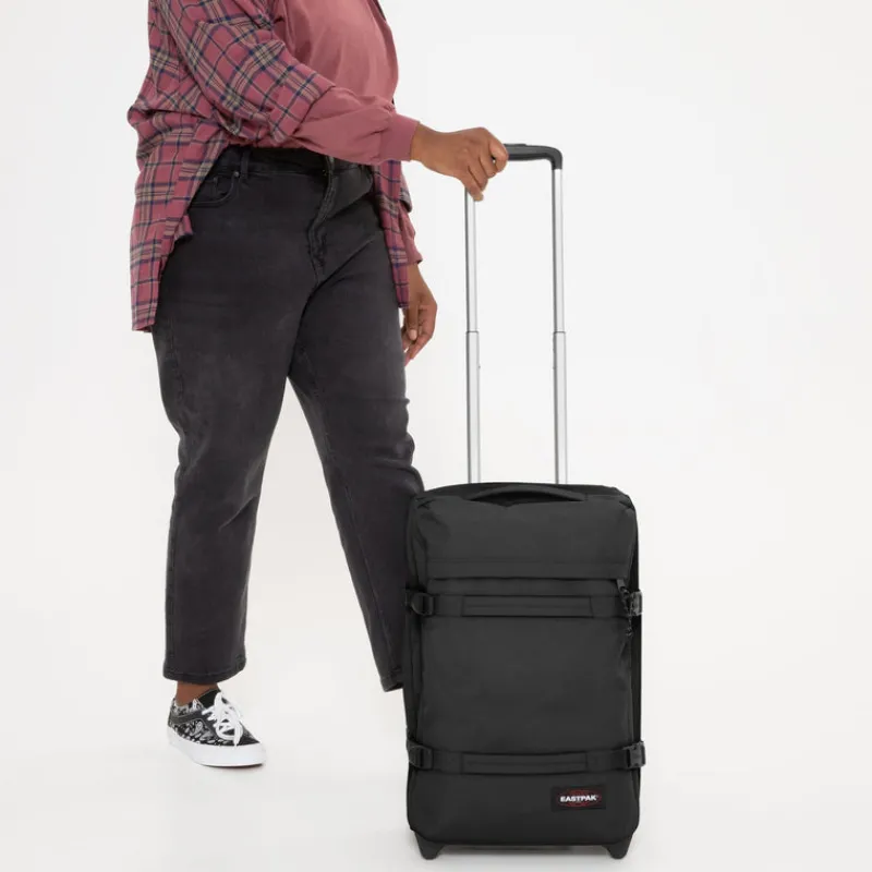 Eastpak Upright (2 Wheel) | Cabin Luggage-TRANSIT'R Small Trolley - Black (Black)