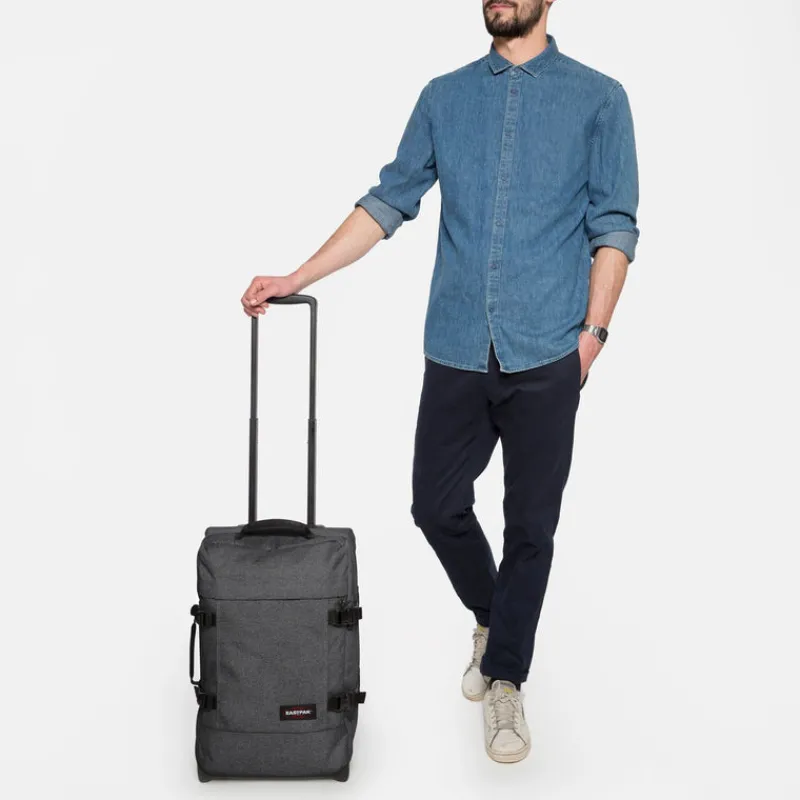 Eastpak Upright (2 Wheel) | Softside Luggage-Tranverz Cabin Upright S- Black Denim