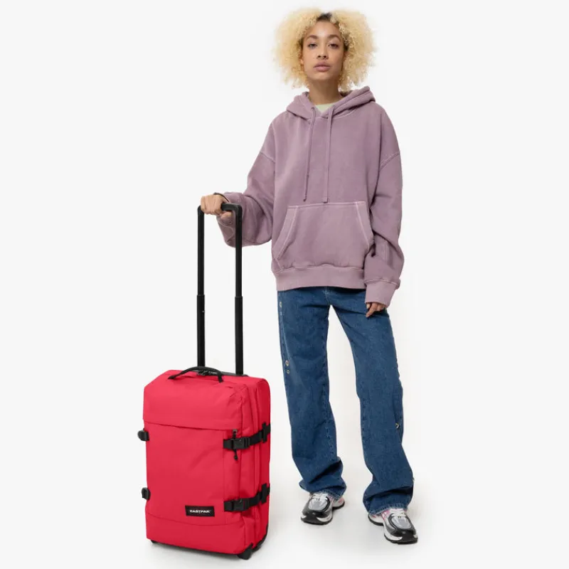 Eastpak Upright (2 Wheel) | Cabin Luggage-Tranverz Cabin Upright S - Tomato Red (red)