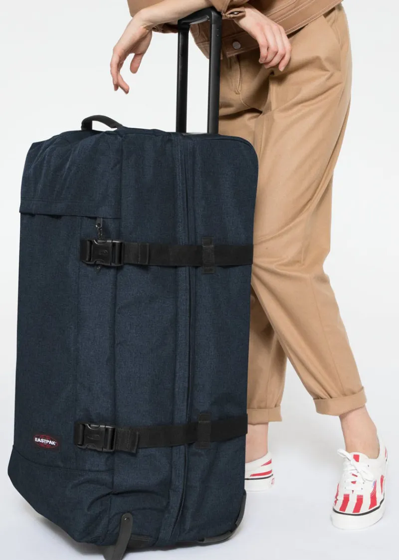 Eastpak Upright (2 Wheel) | Softside Luggage-Tranverz Upright L - Triple Denim
