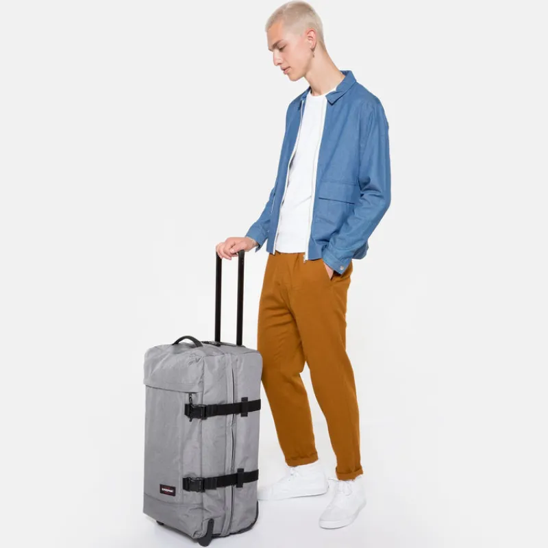 Eastpak Upright (2 Wheel) | Softside Luggage-Tranverz Upright M - Sunday Grey