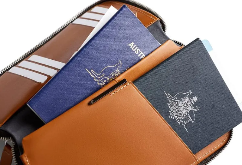 Bellroy Wallets-Travel Folio - Caramel