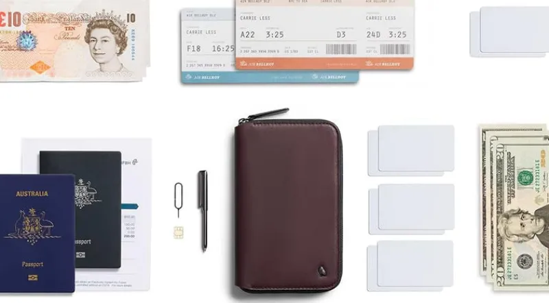 Bellroy Wallets-Travel Folio - Deep Plum