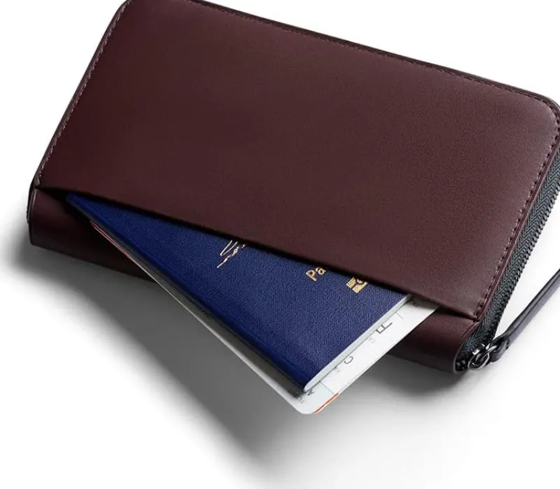 Bellroy Wallets-Travel Folio - Deep Plum