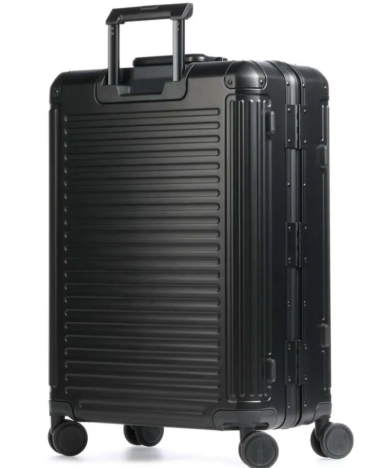 Travelite Spinner (4 Wheel) | Aluminium Luggage-Next Spinner (4 wheels) 77cm - Black