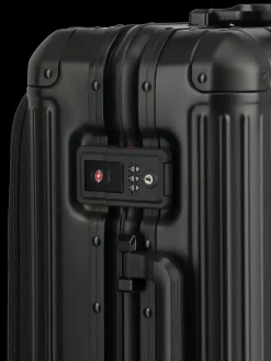 Travelite Spinner (4 Wheel) | Aluminium Luggage-Next Spinner (4 wheels) 55cm with Front Pocket - Black