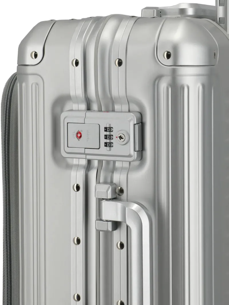 Travelite Spinner (4 Wheel) | Aluminium Luggage-Next Spinner (4 wheels) 55cm with Front Pocket - Silver