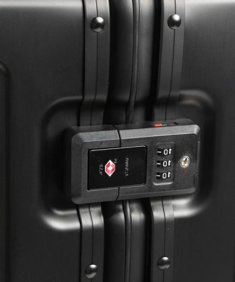 Travelite Spinner (4 Wheel) | Aluminium Luggage-Next Spinner (4 wheels) 77cm - Black