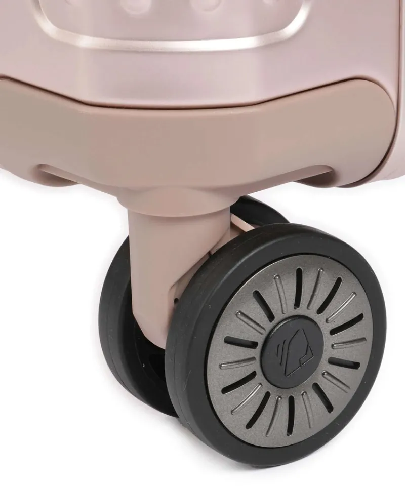 Travelite Spinner (4 Wheel) | Aluminium Luggage-Next Spinner (4 wheels) 55cm with Front Pocket - Rose