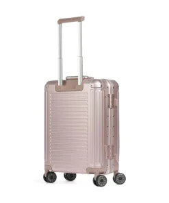 Travelite Spinner (4 Wheel) | Aluminium Luggage-Next Spinner (4 wheels) 55cm with Front Pocket - Rose