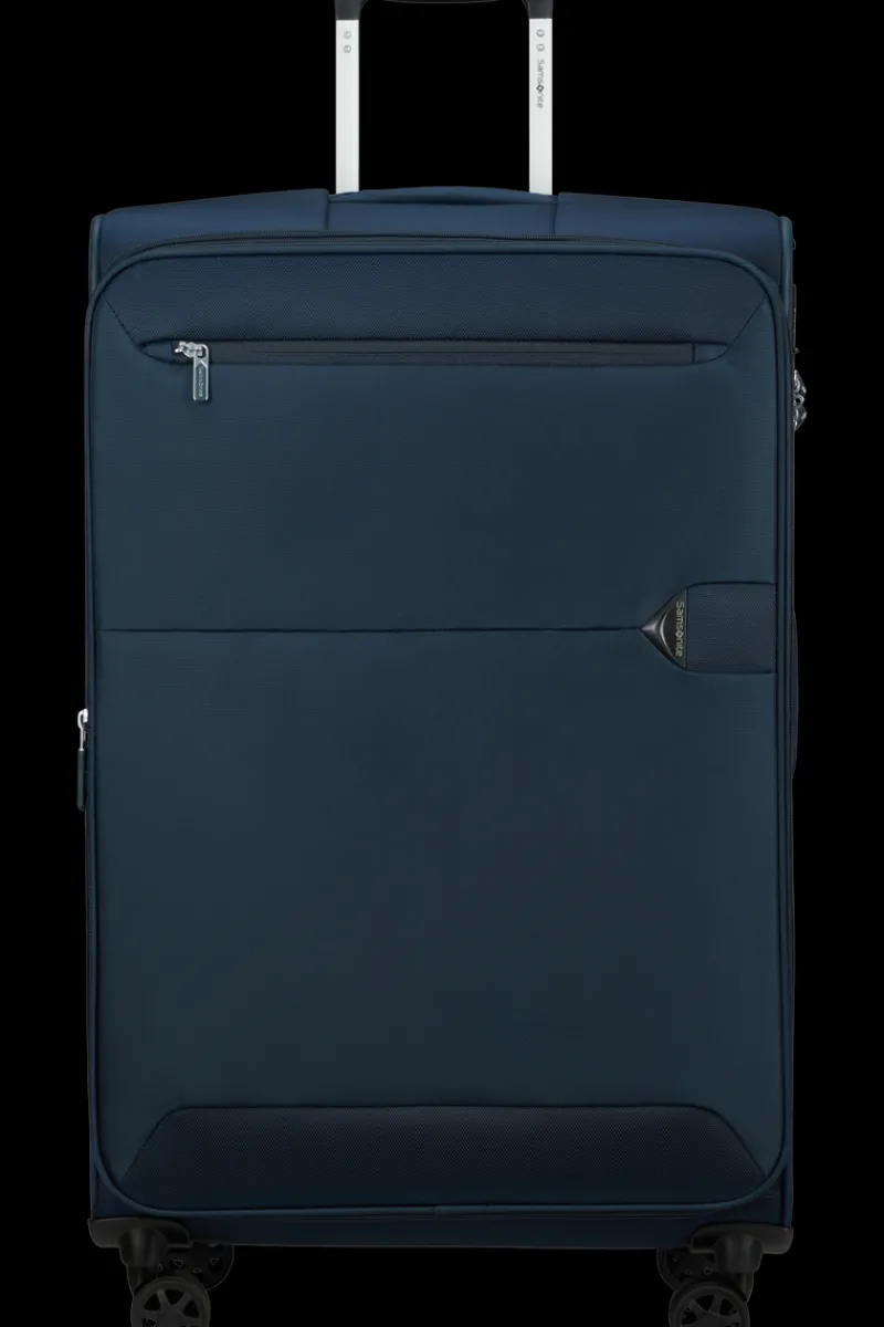 London Luggage Spinner (4 Wheel) | Softside Luggage-URBIFY Spinner expandable (4 wheels) 78cm - Navy Blue