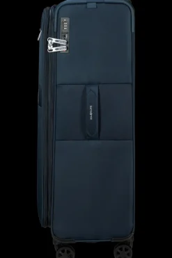 London Luggage Spinner (4 Wheel) | Softside Luggage-URBIFY Spinner expandable (4 wheels) 78cm - Navy Blue
