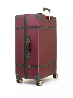 Rock Spinner (4 Wheel) | Hardside Luggage-Vintage Large Suitcase - Burgundy