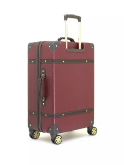 Rock Spinner (4 Wheel) | Hardside Luggage-Vintage Medium Suitcase - Burgundy