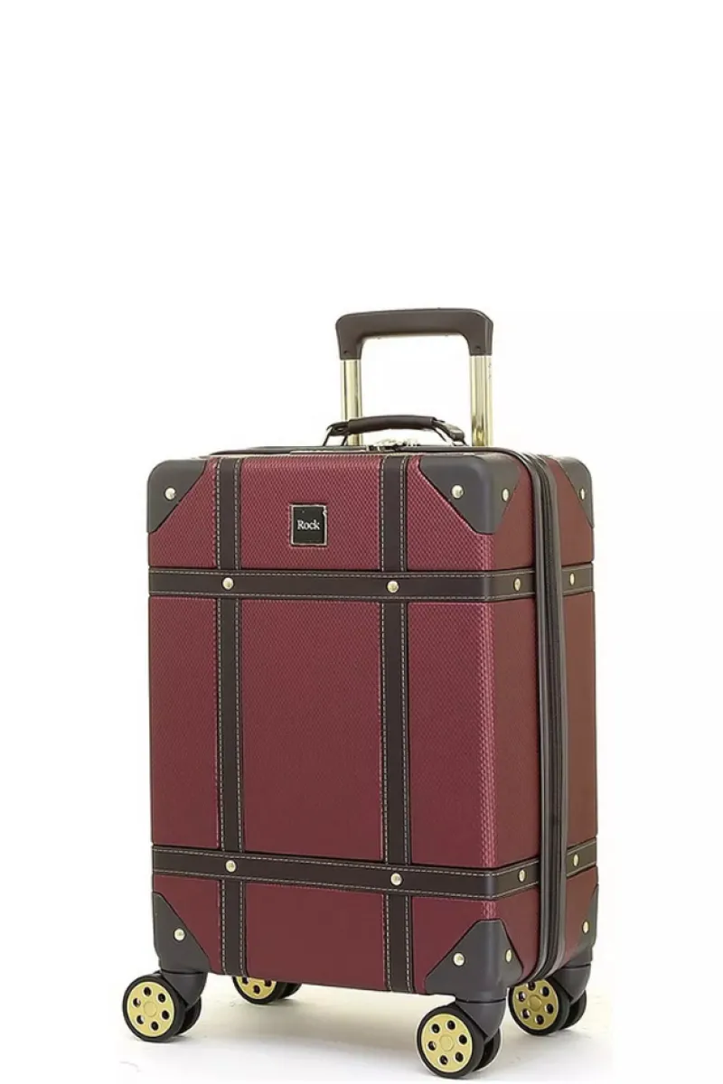 Rock Spinner (4 Wheel) | Hardside Luggage-Vintage Small Suitcase - Burgundy