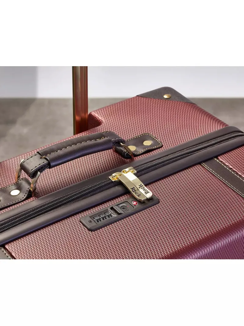 Rock Spinner (4 Wheel) | Hardside Luggage-Vintage Small Suitcase - Burgundy