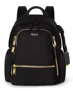 London Luggage Backpacks-VOYAGEUR Celina Medium Backpack - Black/Gold