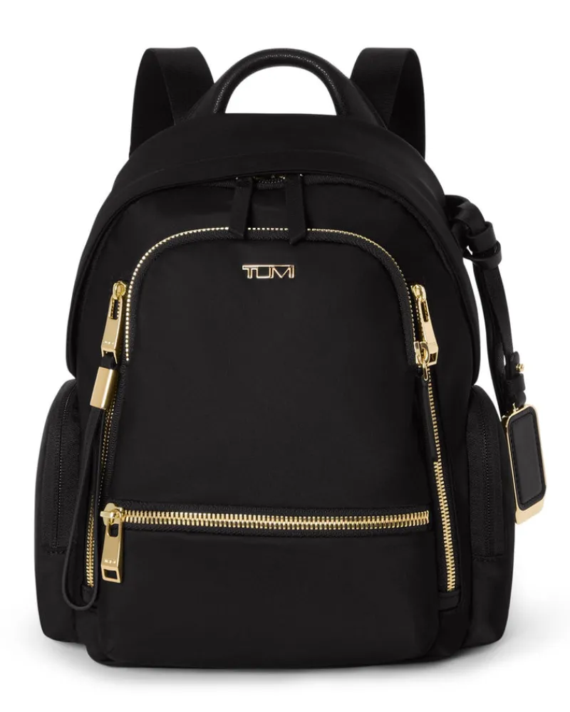 London Luggage Backpacks-VOYAGEUR Celina Medium Backpack - Black/Gold