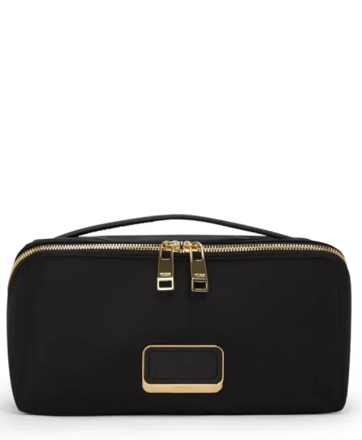 Tumi Beauty Case | Toiletry Bags-VOYAGEUR Dallas Cosmetic Bag - Black/Gold