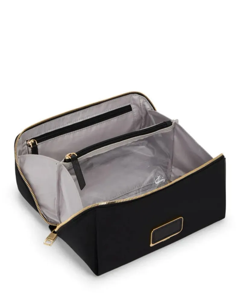 Tumi Beauty Case | Toiletry Bags-VOYAGEUR Dallas Cosmetic Bag - Black/Gold
