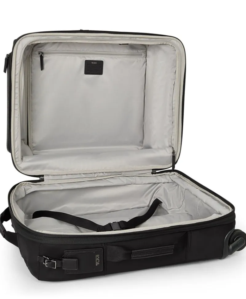 Tumi Softside Luggage | Cabin Luggage-VOYAGEUR LEGER Continental 4 Wheeled Expandable Carry-On - Black/Gunmetal