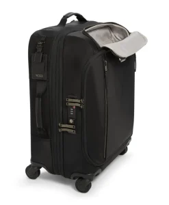 Tumi Softside Luggage | Cabin Luggage-VOYAGEUR LEGER International 4 Wheeled Expandable Carry-On - Black/Gunmetal