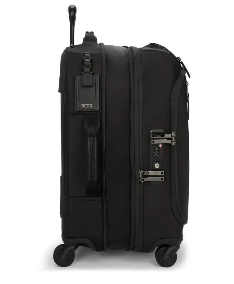 Tumi Softside Luggage | Cabin Luggage-VOYAGEUR LEGER International 4 Wheeled Expandable Carry-On - Black/Gunmetal