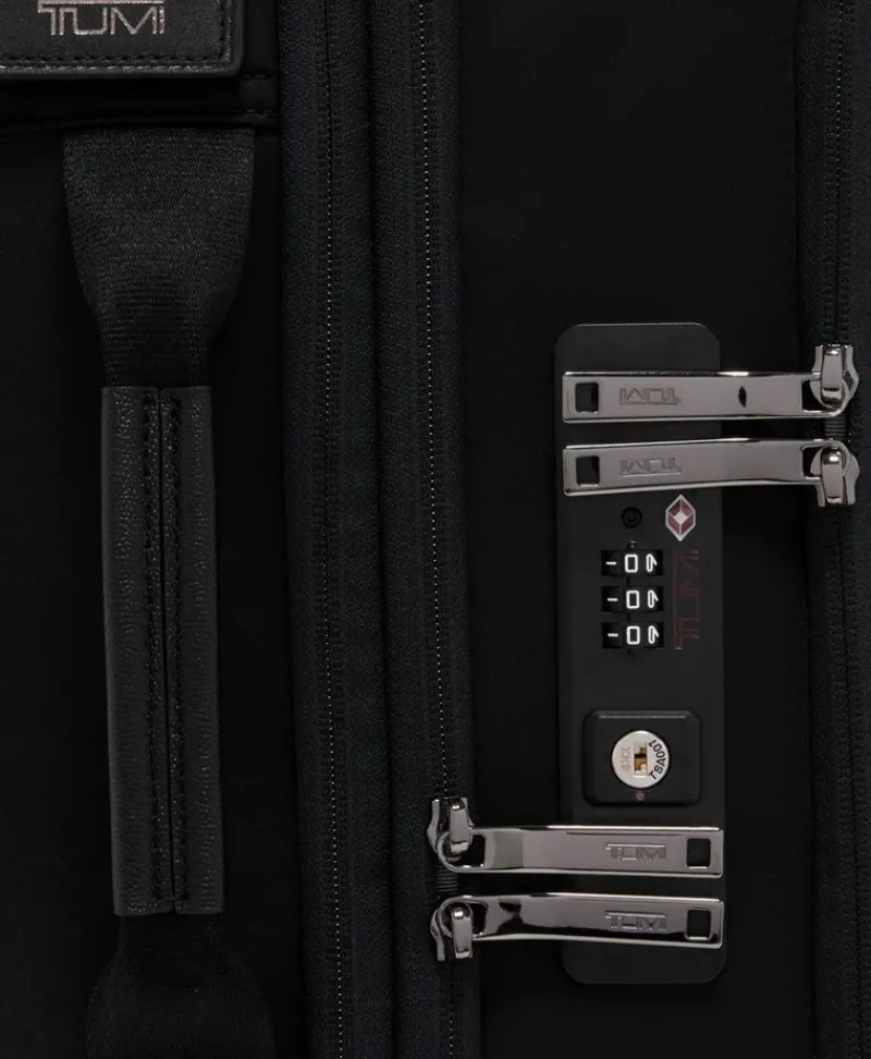 Tumi Softside Luggage | Cabin Luggage-VOYAGEUR LEGER International 4 Wheeled Expandable Carry-On - Black/Gunmetal