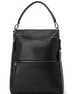 London Luggage Handbags & Totes | Backpacks-VOYAGEUR Limerick Backpack/Tote - Black/Gunmetal