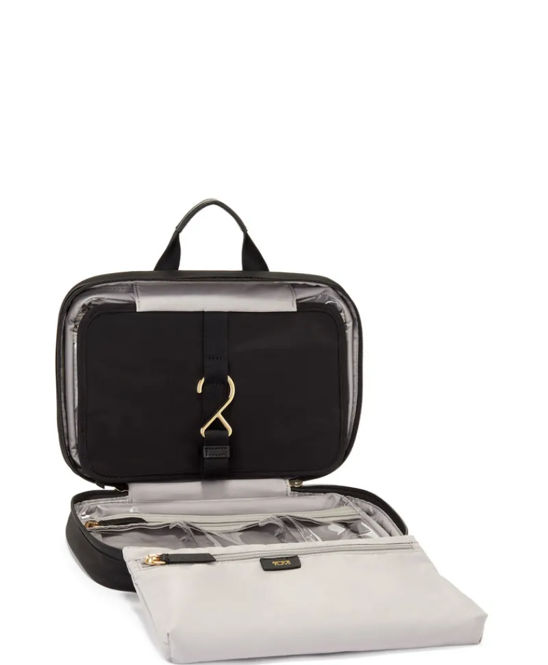 Tumi Beauty Case | Toiletry Bags-VOYAGEUR Madeline Cosmetic Pouch - Black/Gold
