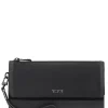 Tumi Wallets-VOYAGEUR SLG Travel Wallet - Black/Gunmetal