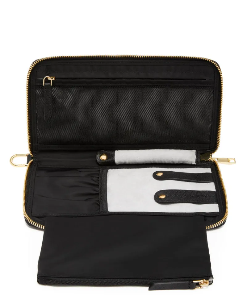 Tumi Jewellery Case-VOYAGEUR Vevay Jewelry Portfolio - Black/Gold
