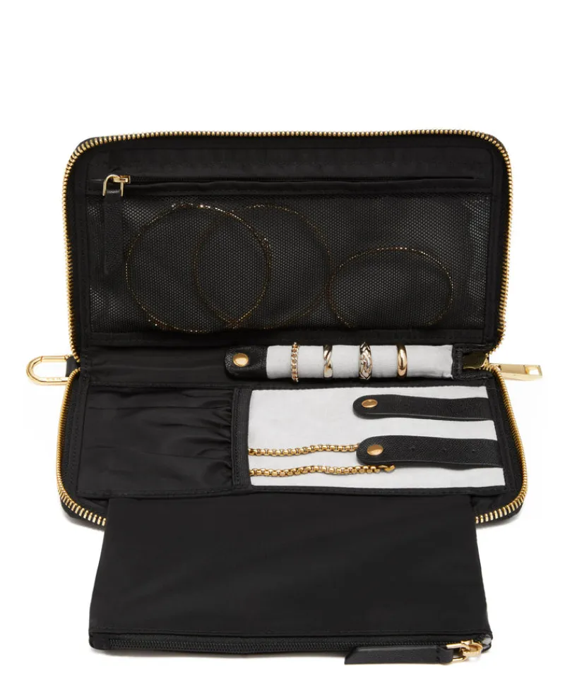 Tumi Jewellery Case-VOYAGEUR Vevay Jewelry Portfolio - Black/Gold