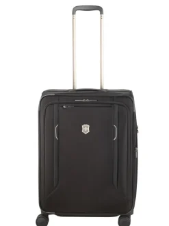 Victorinox Spinner (4 Wheel) | Softside Luggage-Werks Traveler 6.0 Softside Medium Case - Black