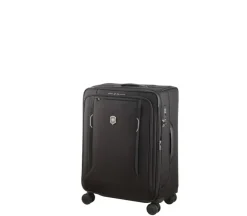 Victorinox Spinner (4 Wheel) | Softside Luggage-Werks Traveler 6.0 Softside Medium Case - Black