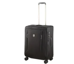 Victorinox Spinner (4 Wheel) | Softside Luggage-Werks Traveler 6.0 Softside Medium Case - Black