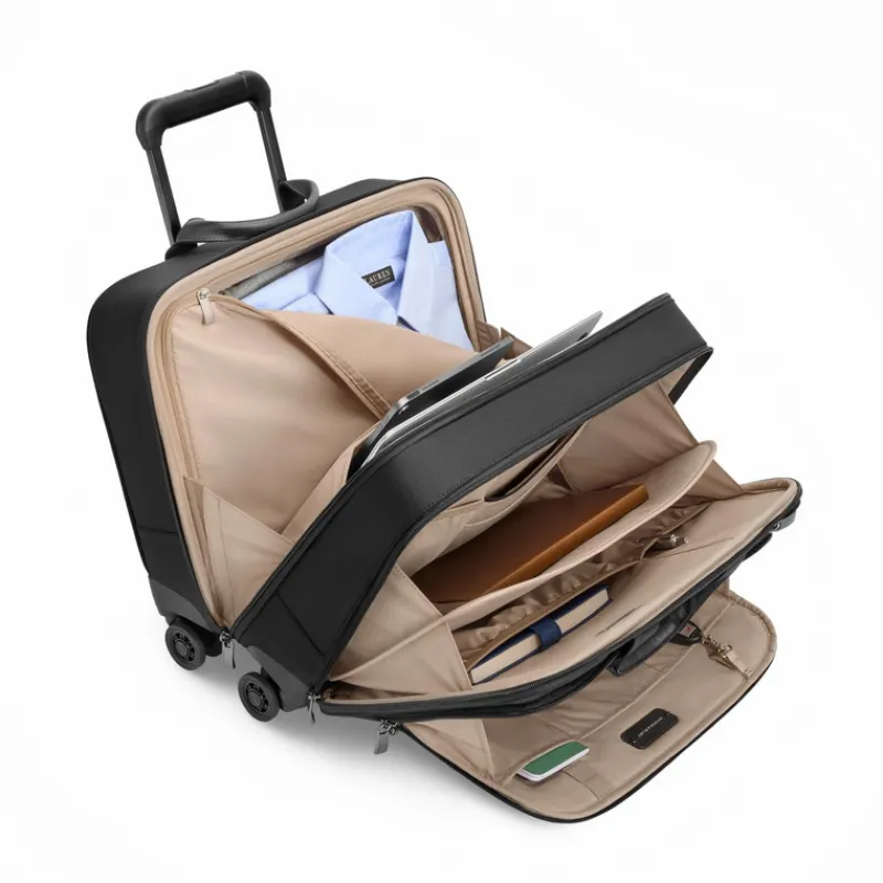Briggs & Riley Spinner (4 Wheel)-@Work Large Spinner Brief - Black