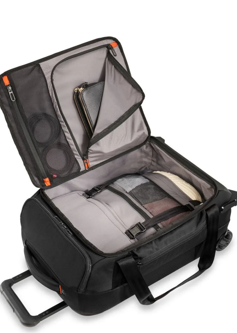 Briggs & Riley Upright (2 Wheel) | Softside Luggage-ZDX International Carry-On Duffle Upright - Black