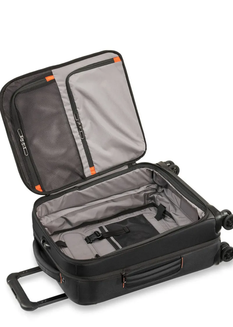 Briggs & Riley Spinner (4 Wheel) | Softside Luggage-ZDX International Carry-On Expandable Spinner - Black