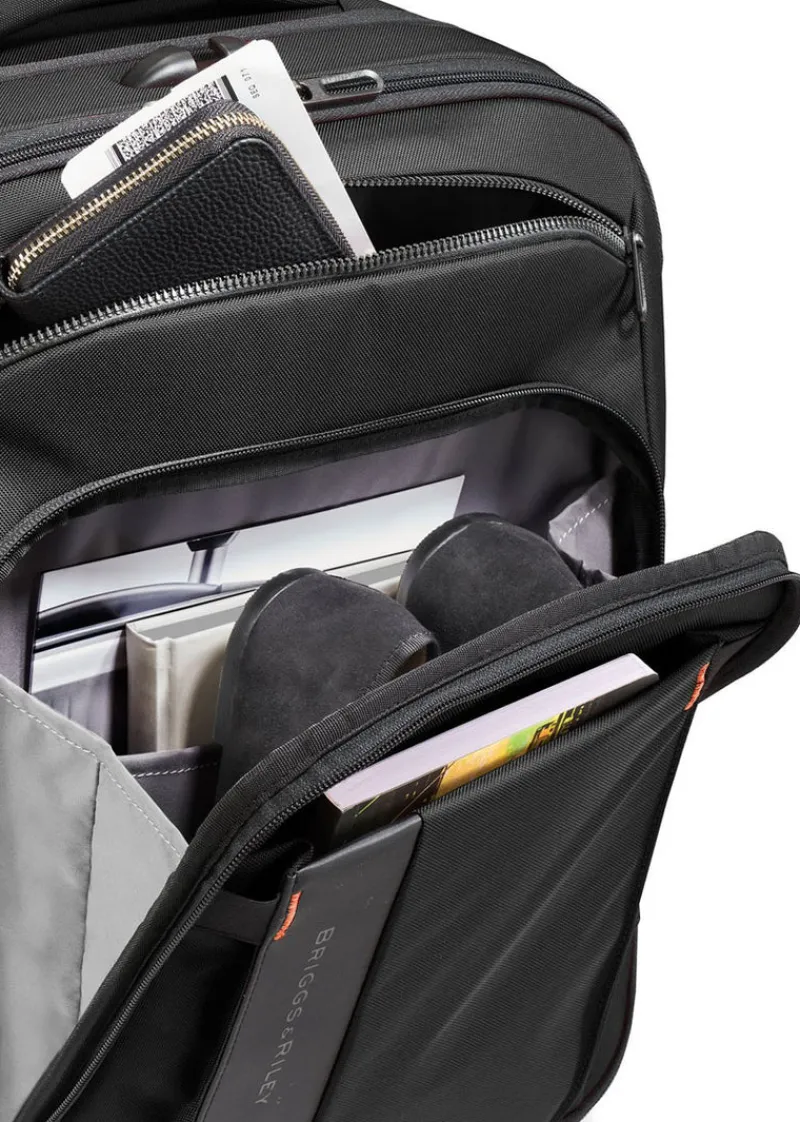 Briggs & Riley Spinner (4 Wheel) | Softside Luggage-ZDX International Carry-On Expandable Spinner - Black