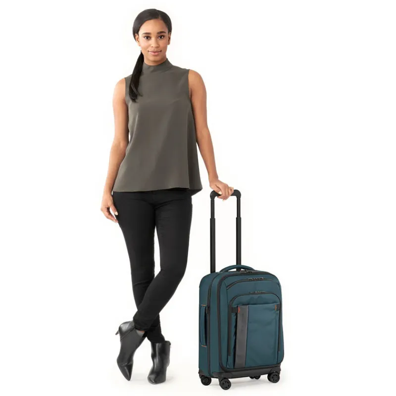 Briggs & Riley Spinner (4 Wheel) | Softside Luggage-ZDX INTERNATIONAL 53cm Carry-On Expandable Spinner - Ocean